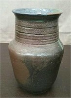 Ceramic Flower Pot, Dark Brown 9.5" Tall 6"
