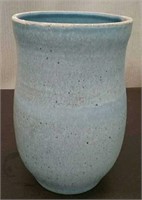 Ceramic Flower Pot, Light Blue 9.5" Tall 6"