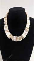 Vintage Mother of Pearl Seashell Choker Necklace