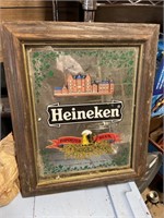 HEINEKEN imported beer mirrored wall sign
