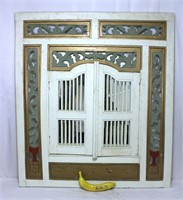 Antique Upcycled Window Shutter~Mirror