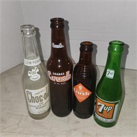 OLD ORANGE CRUSH BOTTLES AND CHOC-OLA