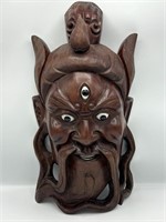 Vintage Japanese Carved Third Eye Huge Mask