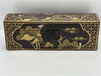Vintage Japanese Gold Lacquered Tobacco Box
