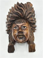 Chinese Heavily Carved Wooden Empress Mask