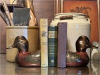 Bundy & Co Hand Colored Duck Decoy Bookends