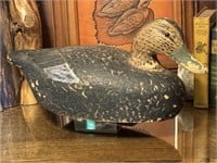 Large Vintage Signed G. W. Working Duck Decoy
