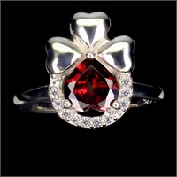 Heart Mozambique Garnet 7mm Topaz Gemstone 925 Ste