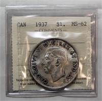 ICCS CAN Dollar 1937 MS-62