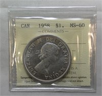 ICCS CAN Dollar 1958 MS-60