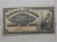 Canada 25C Shinplaster 1900 Boville DC-15b