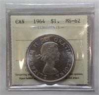 ICCS CAN Dollar 1964 MS-62