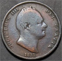 Great Britain William III Half Penny 1831