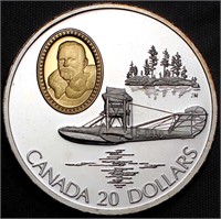 Canada $20 Aviation 1994 Curtiss HS-2L - – Coin on