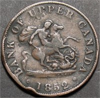 Canada PC-5B1 Bank of Upper Cda 1852 ½ Penny Token