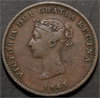 Canada NB-1 Victoria 1843 Half Penny Token Br910