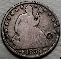 USA Seated Liberty Half Dollar 1854-O