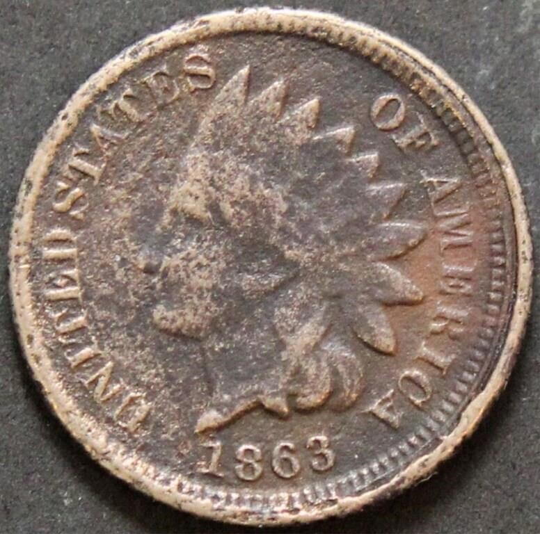 USA Indian Head Cent 1863