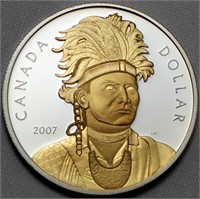 Canada $ 2007 Thayendanegea Gold Plated