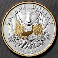 Canada $ 2011 Parks Canada 100th Gold Plated