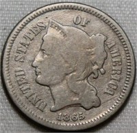 USA Nickel 3 Cents 1865