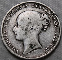 Great Britain Victoria Shilling 1842