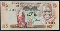 Zambia 1980 FIVE KWACHA banknote UNC.