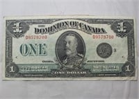 Canada $1 1923 Banknote DC-25n Black Seal 3