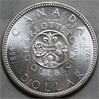 Canada Silver Dollar  1964 No dot