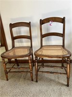 2 Caned Chairs