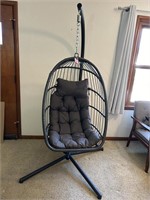 Swinging Indoor Outdoor Egg Chair with Cover