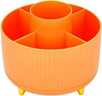 Orange Pencil Holder with 5 Compartments