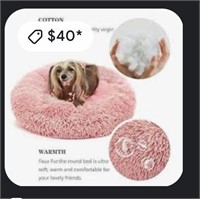 Comfy faux fur pet bed