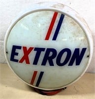 1940s GAS pump topper- EXTRON 14" GLASS