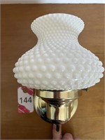 Wall Mounted Light with Milk Glass Shade