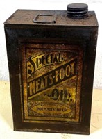 1900s Mansfield, OH Neats Foot oil can