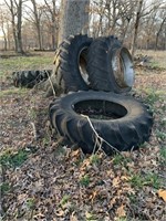 4-Tractor Tires & 2-Rims