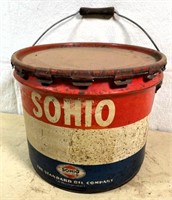 1944 SOHIO 3.5 gAL. OIL CAN / BUCKET