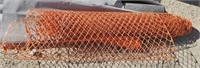 Portable Orange Plastic Fencing W/4 Fencing Poles