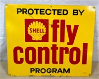 1970s SHELL Fly Control SIGN 15"x18"