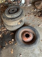 Allis Chalmers rim and tire, misc. tires