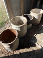 (4) Stoneware crocks