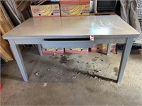 60"x34"x30"H Metal Table