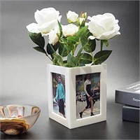 Vase Cube Picture Frame Display 4 Photos