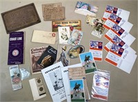vintage GULF post cards, ration books, ephemera