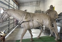 Levi Farmer Horse Plaster/Coated Statue