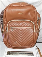 Leather fashion laptop backpack