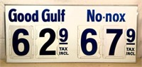 Vintage Gas Price GULF Sign - 20"X 45"