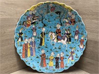 Turkish Dunya Gini Hand Painter Platter 14.5"