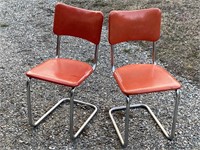 MCM Howell Chromsteel Metal Kitchen Chairs USA